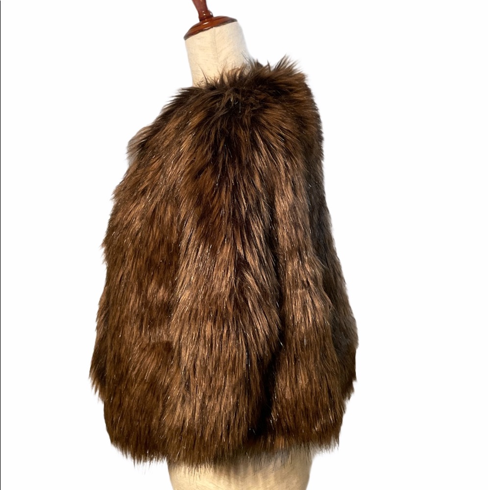 HALOGEN FAUX FUR CAPELET ONE SIZE - Picture 3 of 5